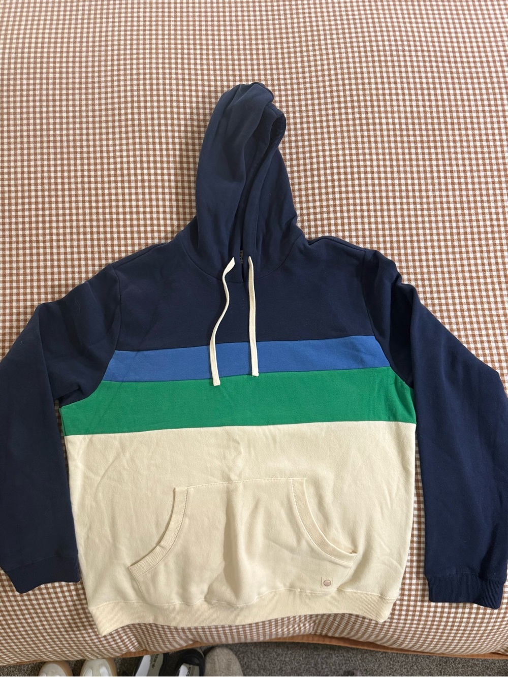 Marine Layer Navy Blue Striped Hoodie
